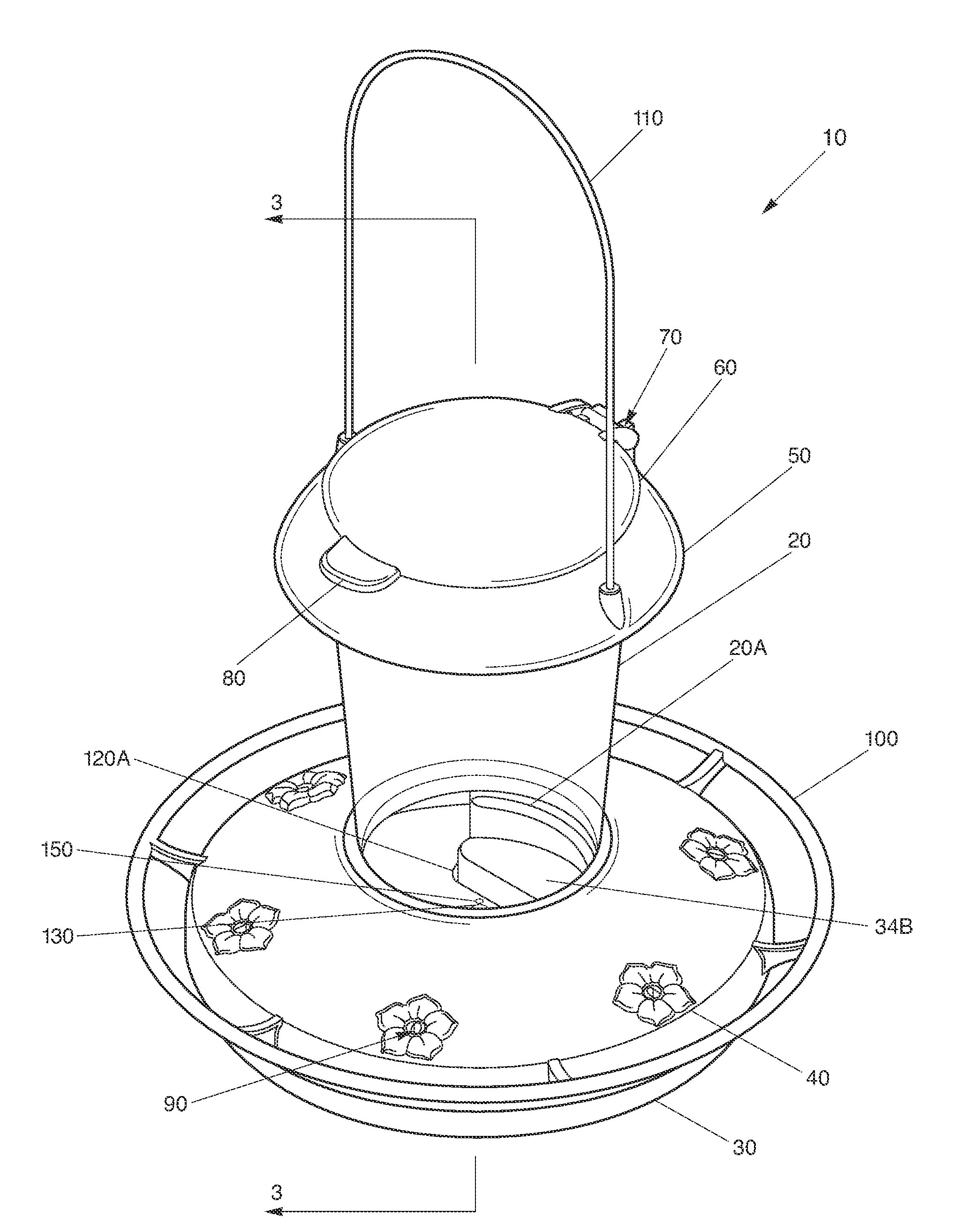 Nectar feeder with float and valve