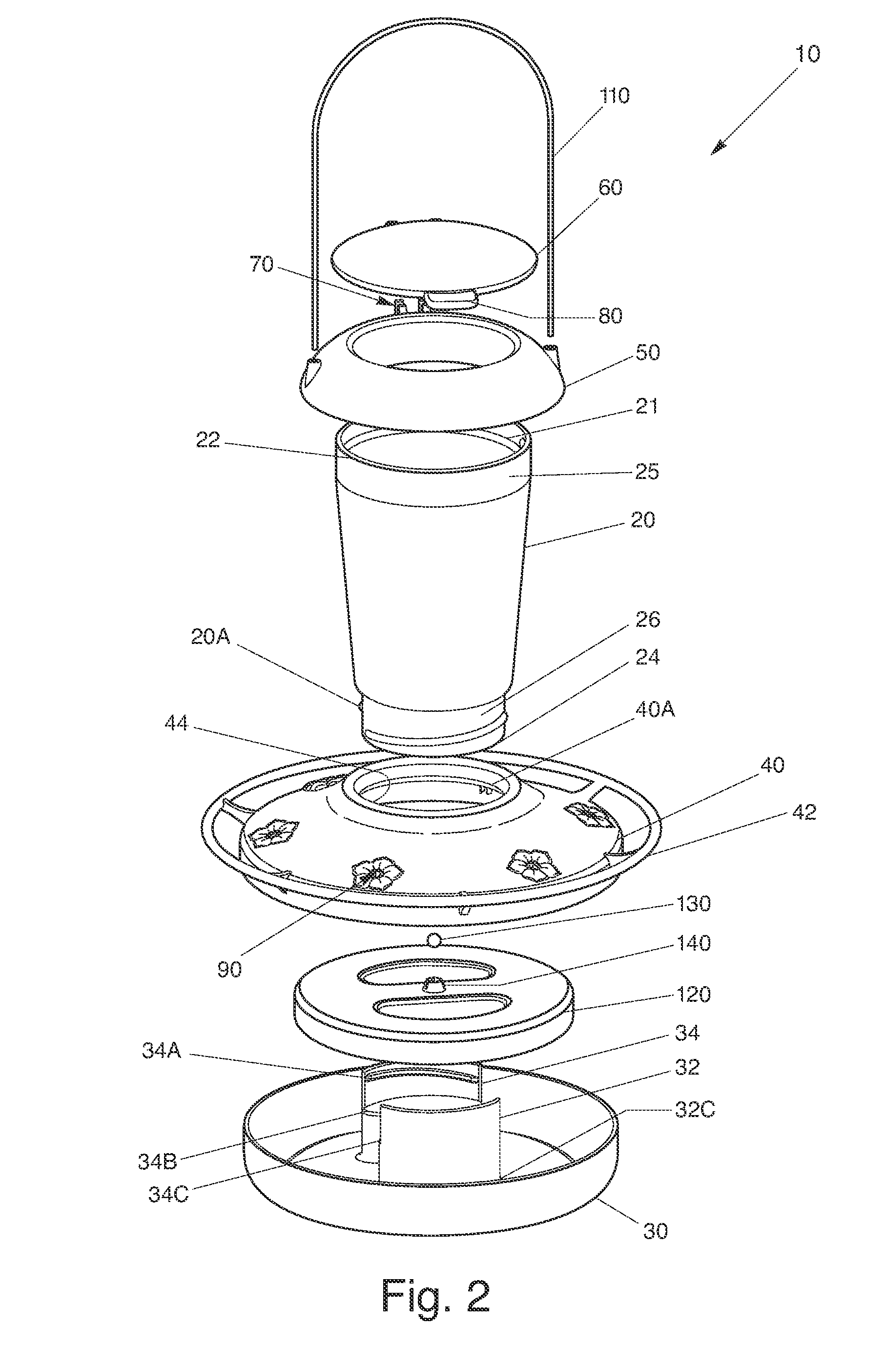 Nectar feeder with float and valve