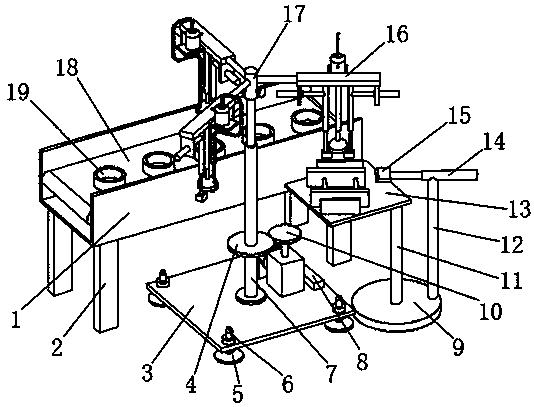 Semi-automatic pearl wool net sleeving device for fruits and vegetables