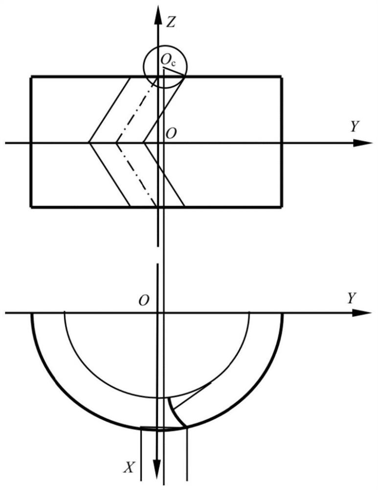 A method for rough cutting with step feed of herringbone gear with narrow empty sipes