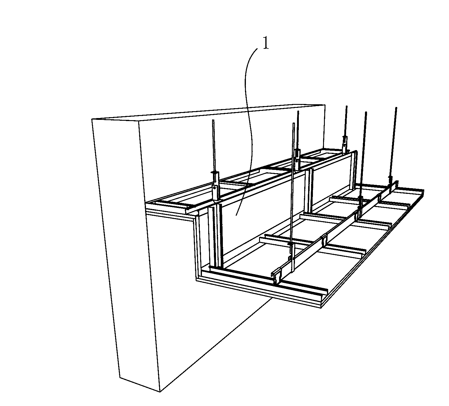 Plate-type special-shaped ceiling structure with light-gauge steel joists