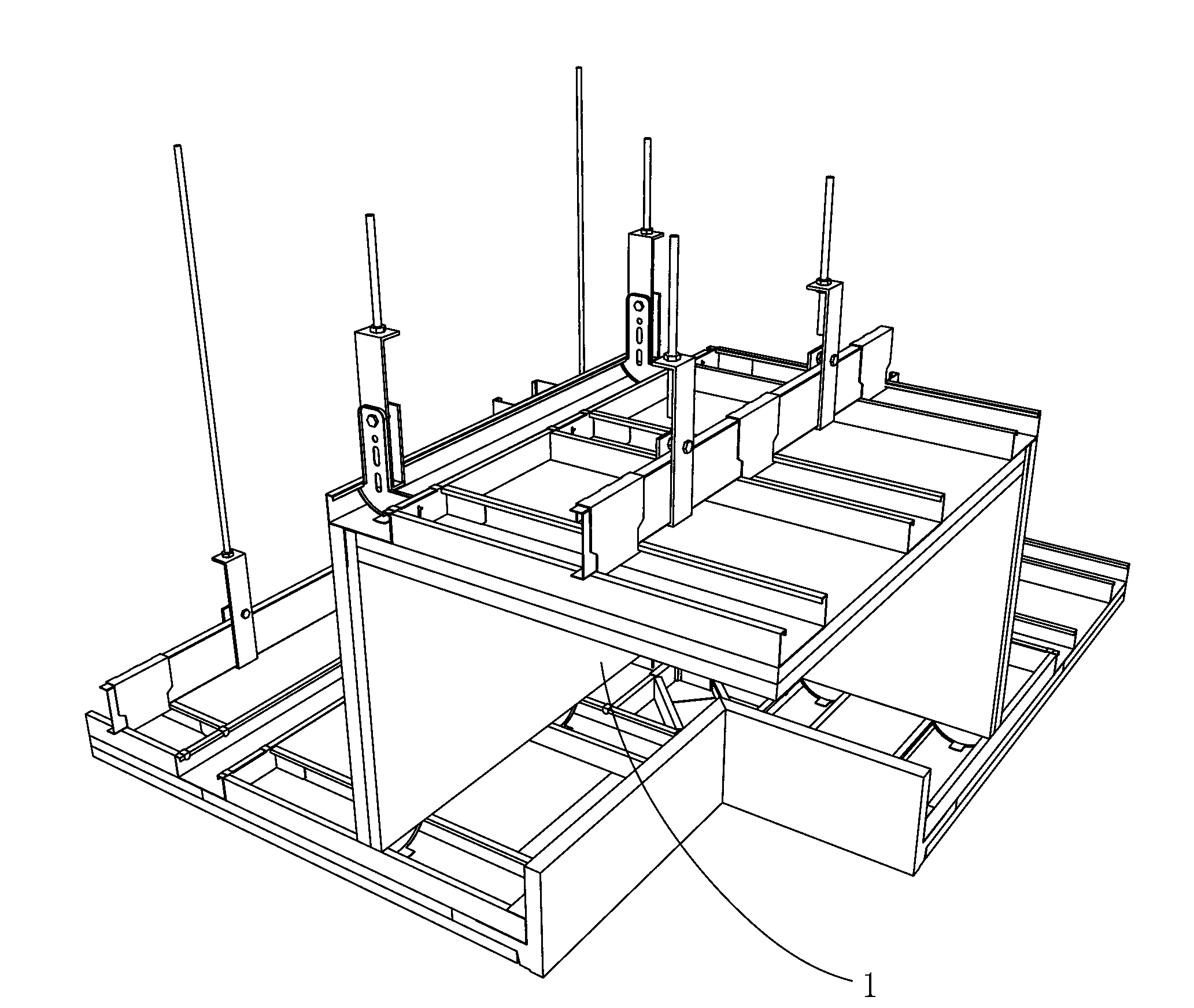 Plate-type special-shaped ceiling structure with light-gauge steel joists