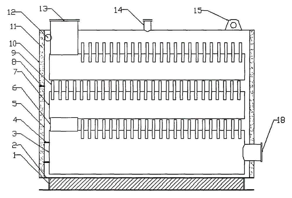 High-efficiency energy-saving normal-pressure horizontal super-conducting gas boiler