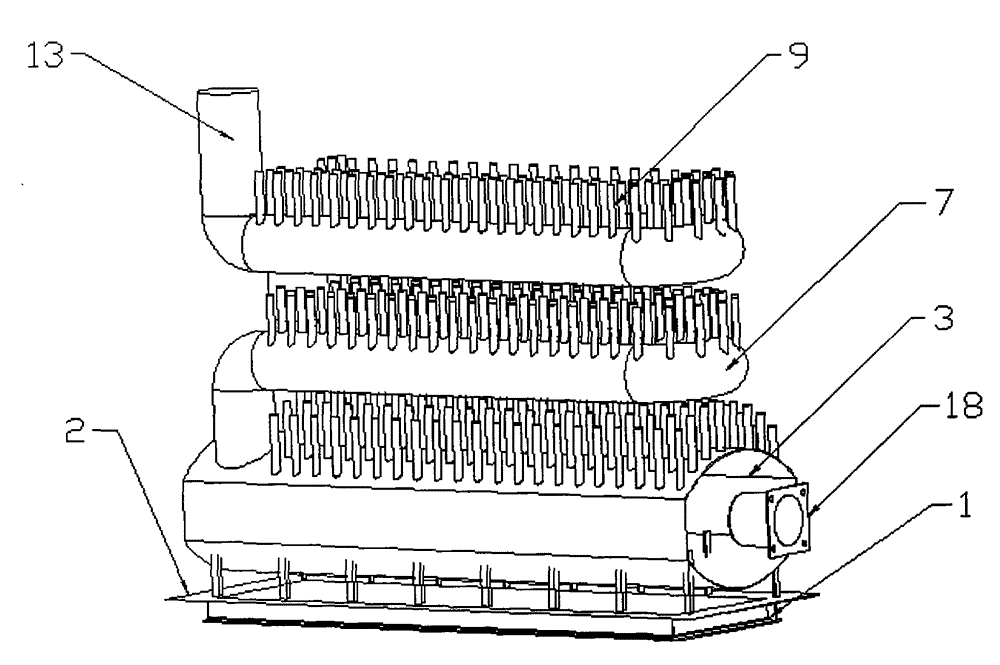 High-efficiency energy-saving normal-pressure horizontal super-conducting gas boiler