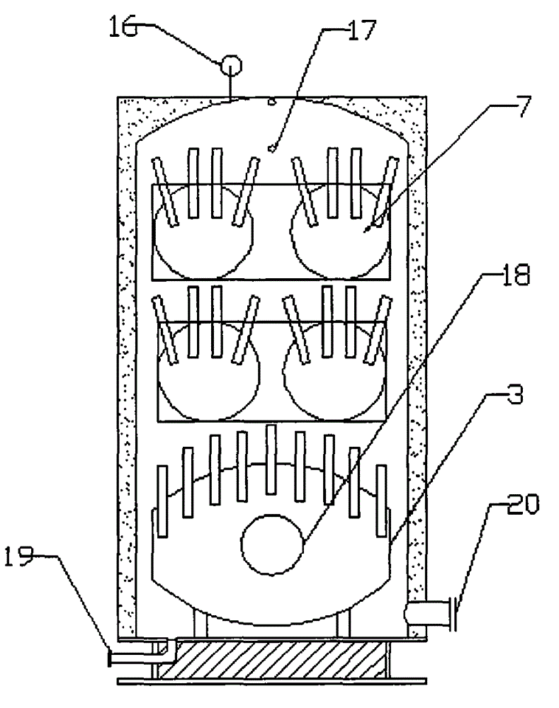 High-efficiency energy-saving normal-pressure horizontal super-conducting gas boiler