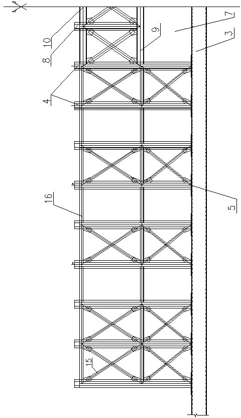 Titanium plate steel inner tank reversed construction device for chimney of thermal power station