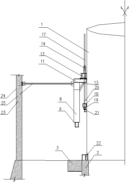 Titanium plate steel inner tank reversed construction device for chimney of thermal power station