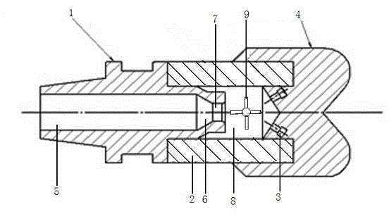 Self-excitation type pulse polycrystalline diamond compact (PDC) drill bit