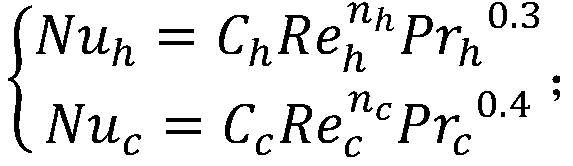 Simplified calculation method for energy efficiency index EEI of plate heat exchanger