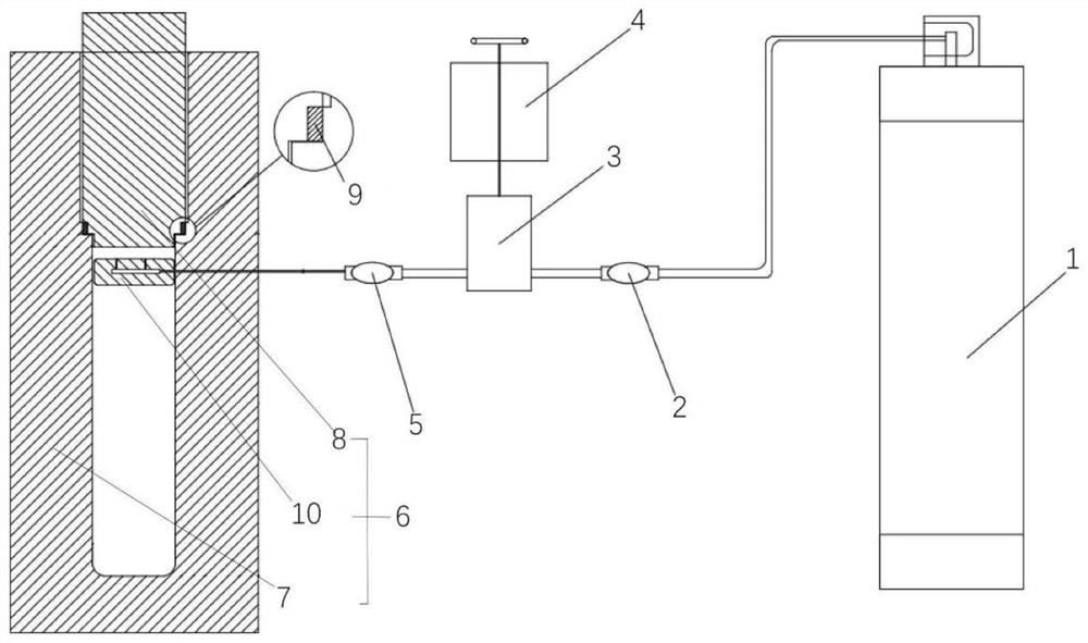 Device for forging liquid metal through ultrahigh-pressure nitrogen