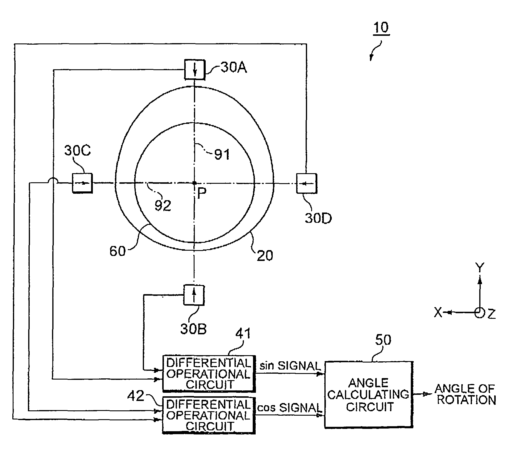 Angle detecting apparatus and angle detecting method