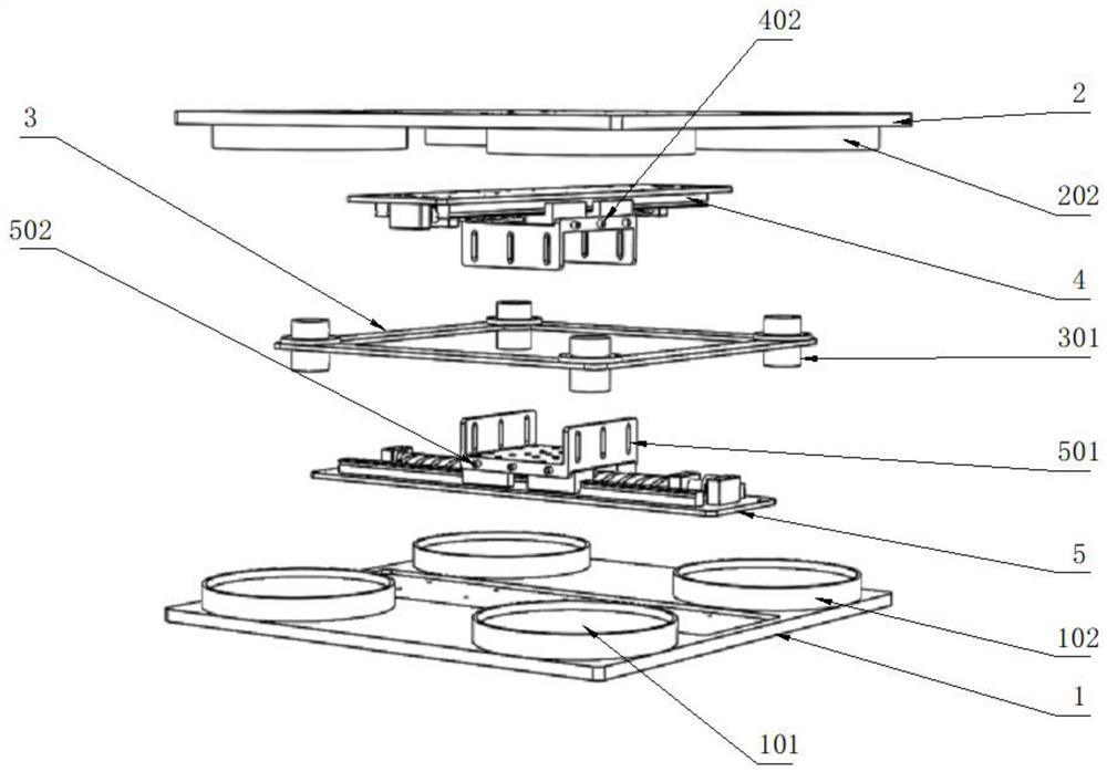 Double-curved-surface isolation platform