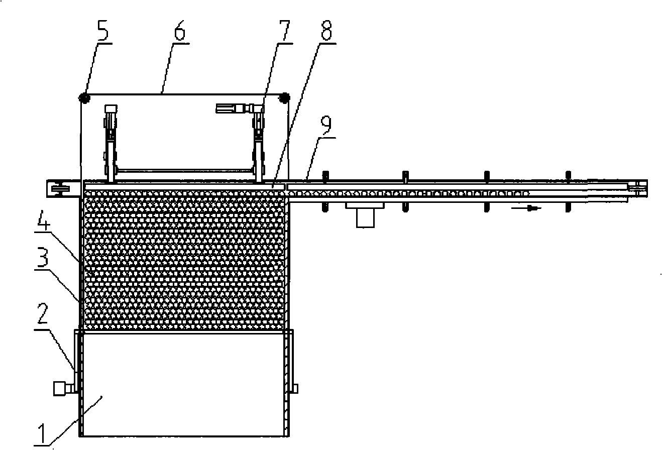 Silin bottle automatic drawing mechanism used for freeze-drying machine