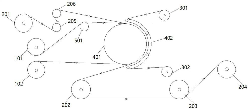 Heat transfer printing method and equipment for fiber texture network sandwich