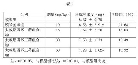 Euphorbium active tetracyclic triterpene composition and preparation method and use thereof