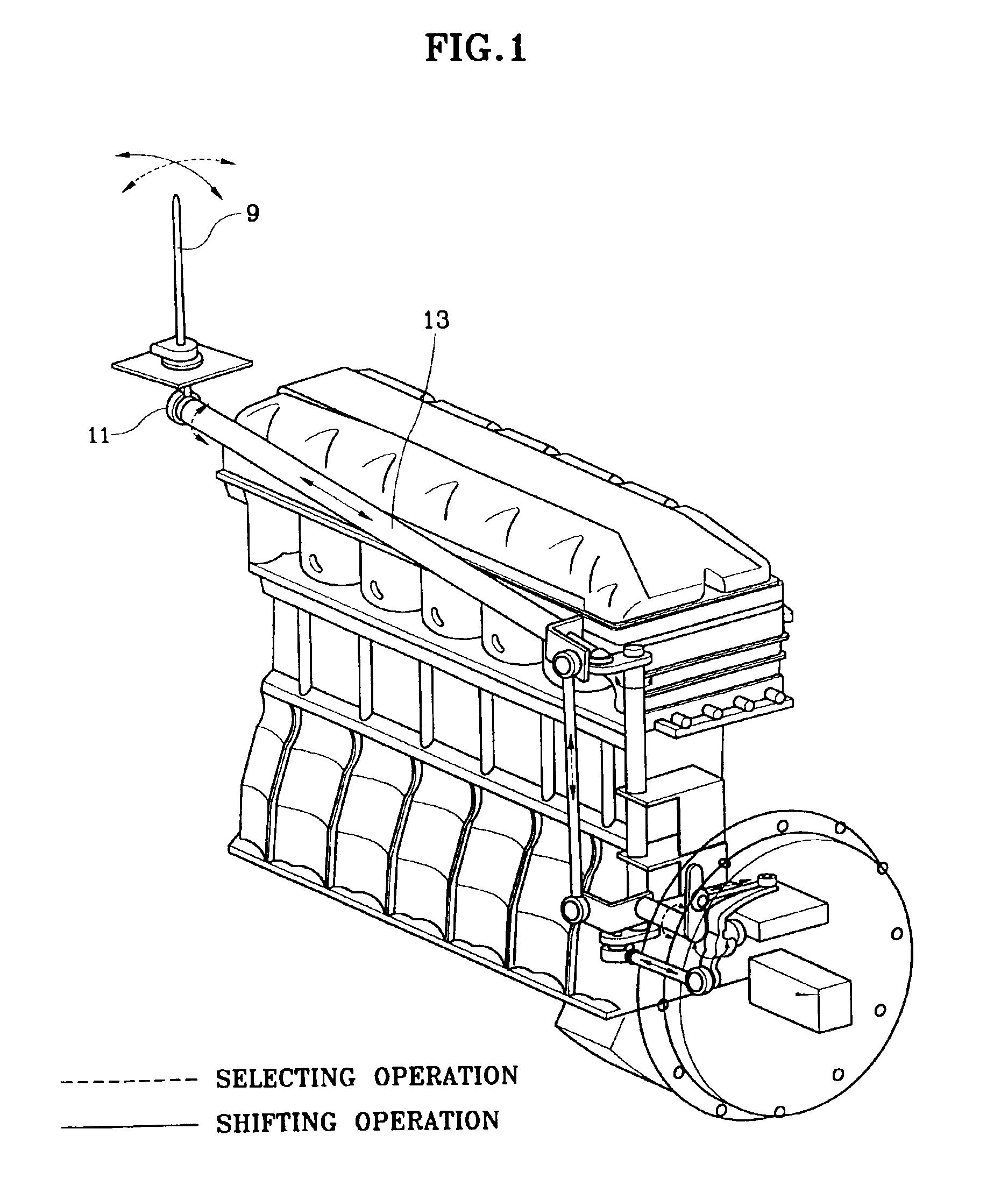 Manual transmission shifting device