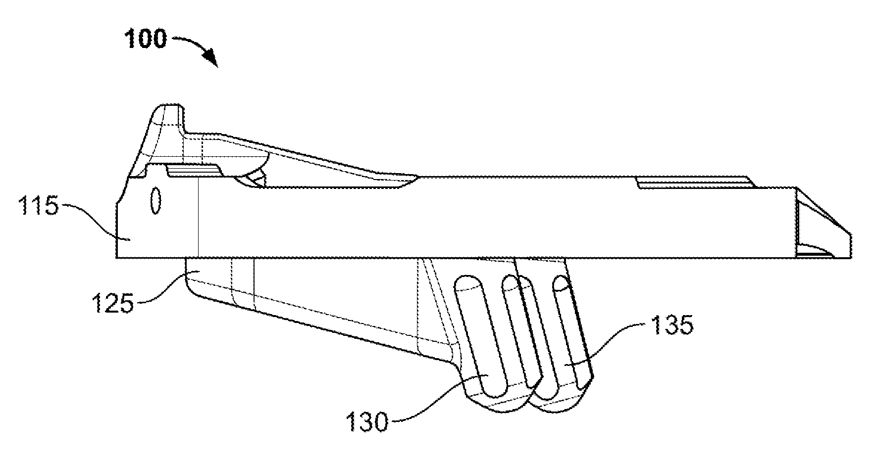 Bicruciate retaining tibial implant system