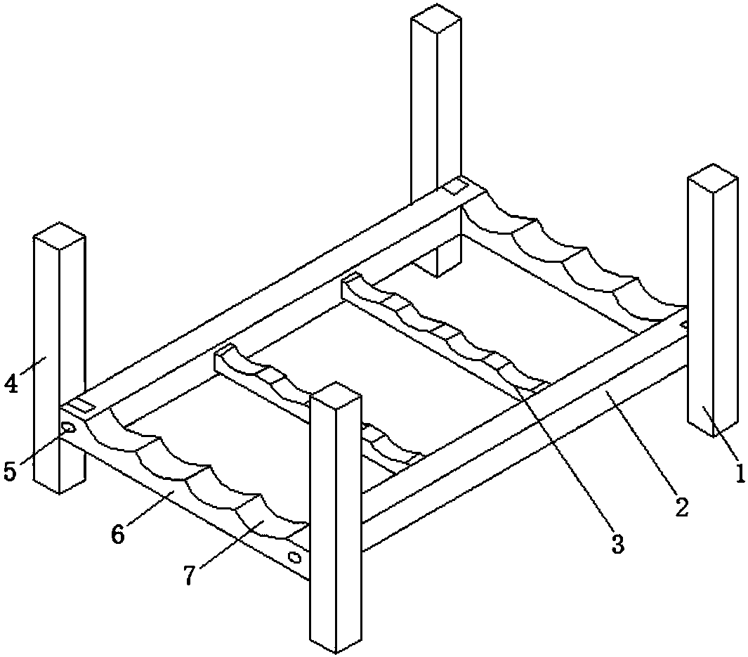 Pipeline storage frame convenient to transport