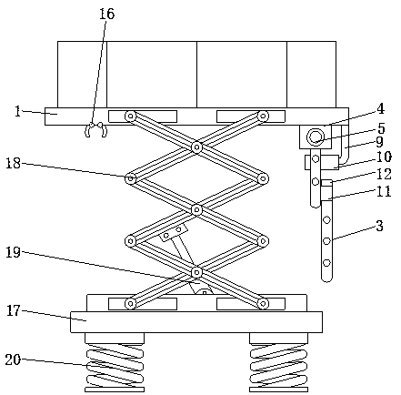 Hydraulic lifting platform