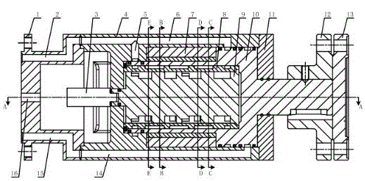 Rotary valve type large torque hydraulic corner self-servo valve