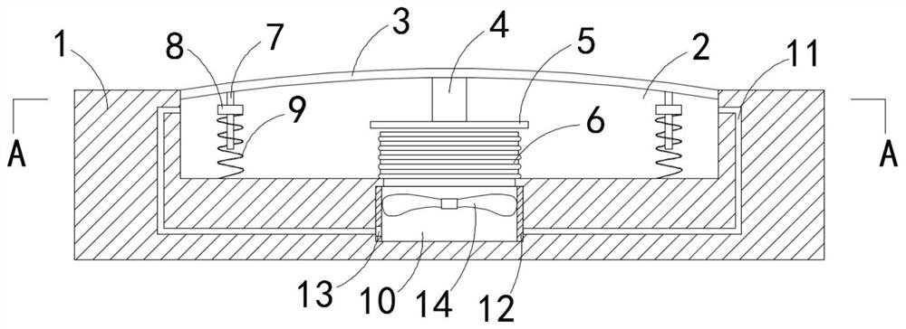 A vibrating positioning tactile floor tile