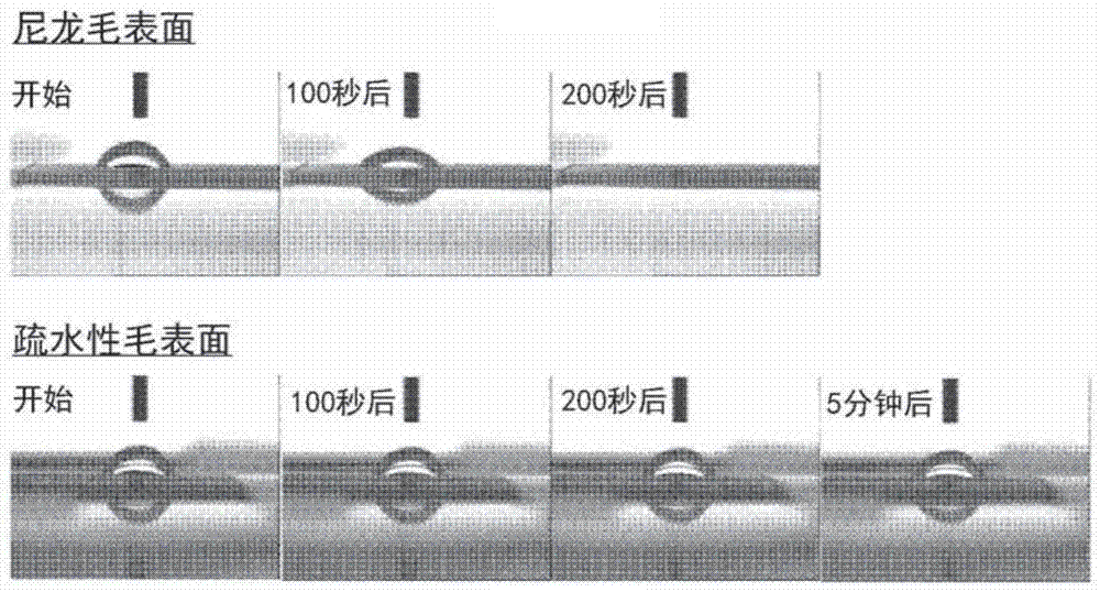 A kind of toothbrush bristles with hydrophobicity and toothbrush including the same