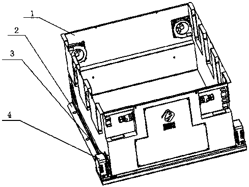 A jaw-type locking mechanism for an electric vehicle battery box