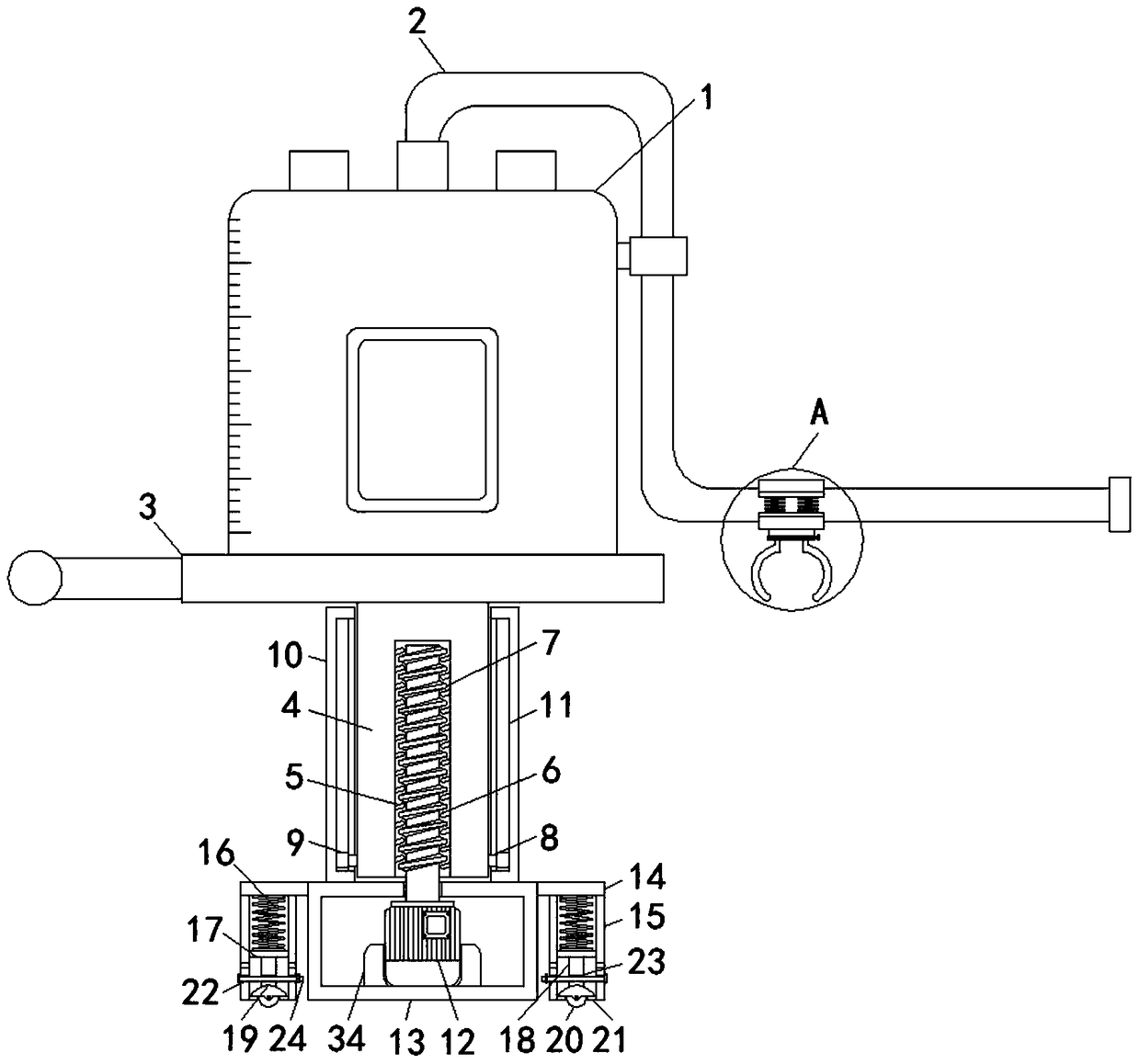 Clinical gastrointestinal decompression device for gastroenterology department