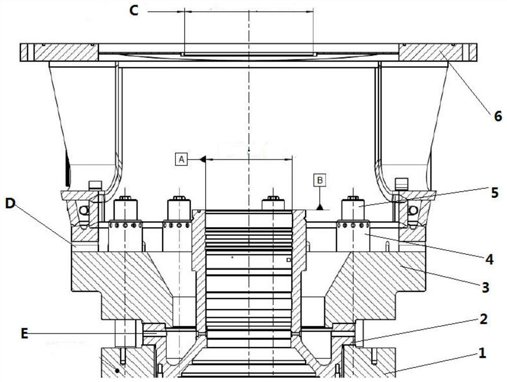 Installing and adjusting process before drilling and reaming for nuclear main pump