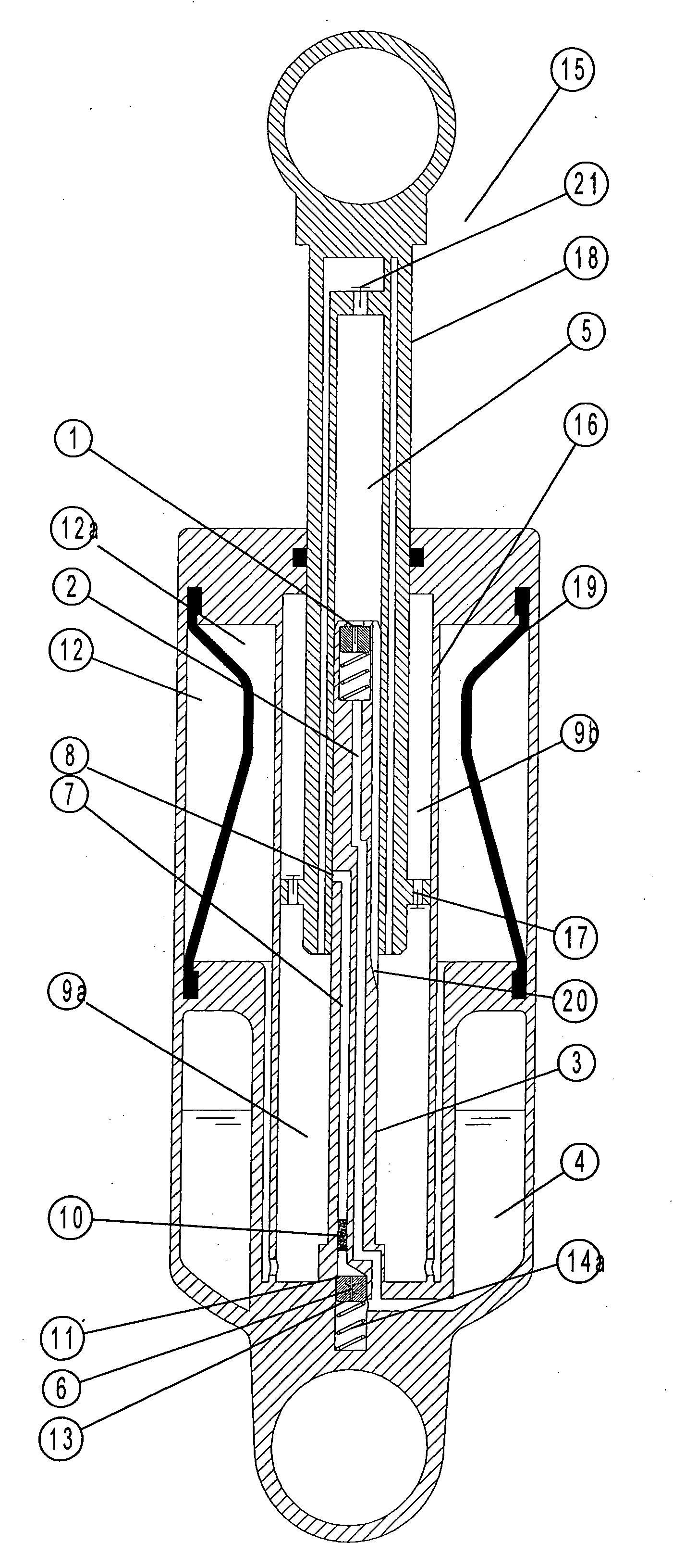 Self-pumping hydropneumatic spring-damper unit