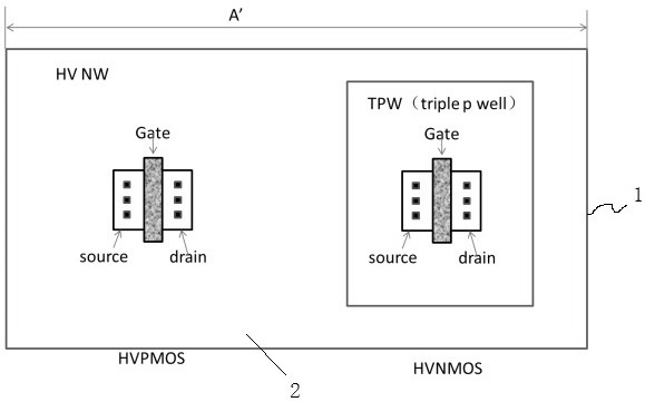 Method, device and chip for reducing core size of nonvolatile flash memory