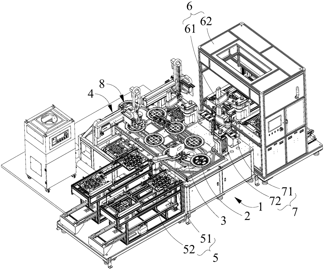 PVD (physical vapor deposition) coating feeding and discharging system