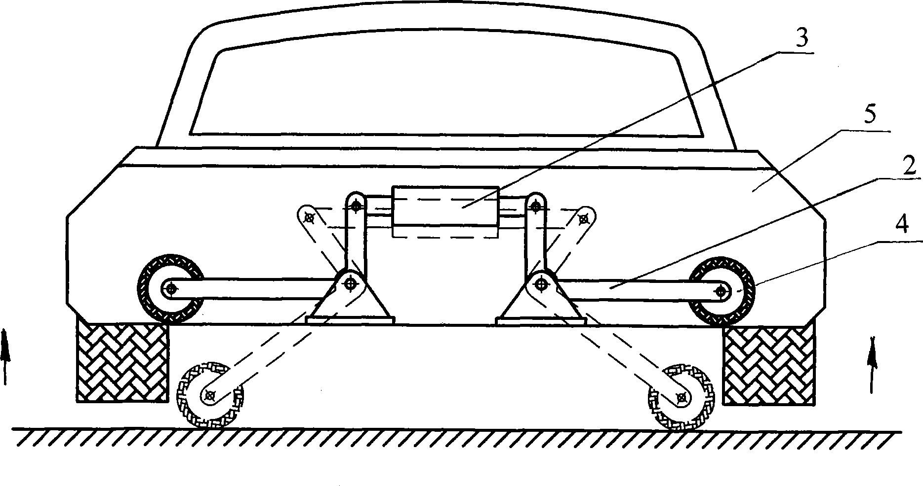 Shifting apparatus for parking car aside and turning car at its staying place