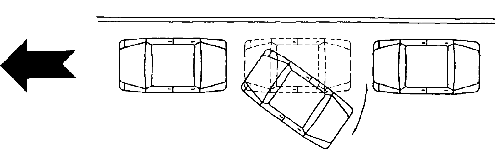 Shifting apparatus for parking car aside and turning car at its staying place