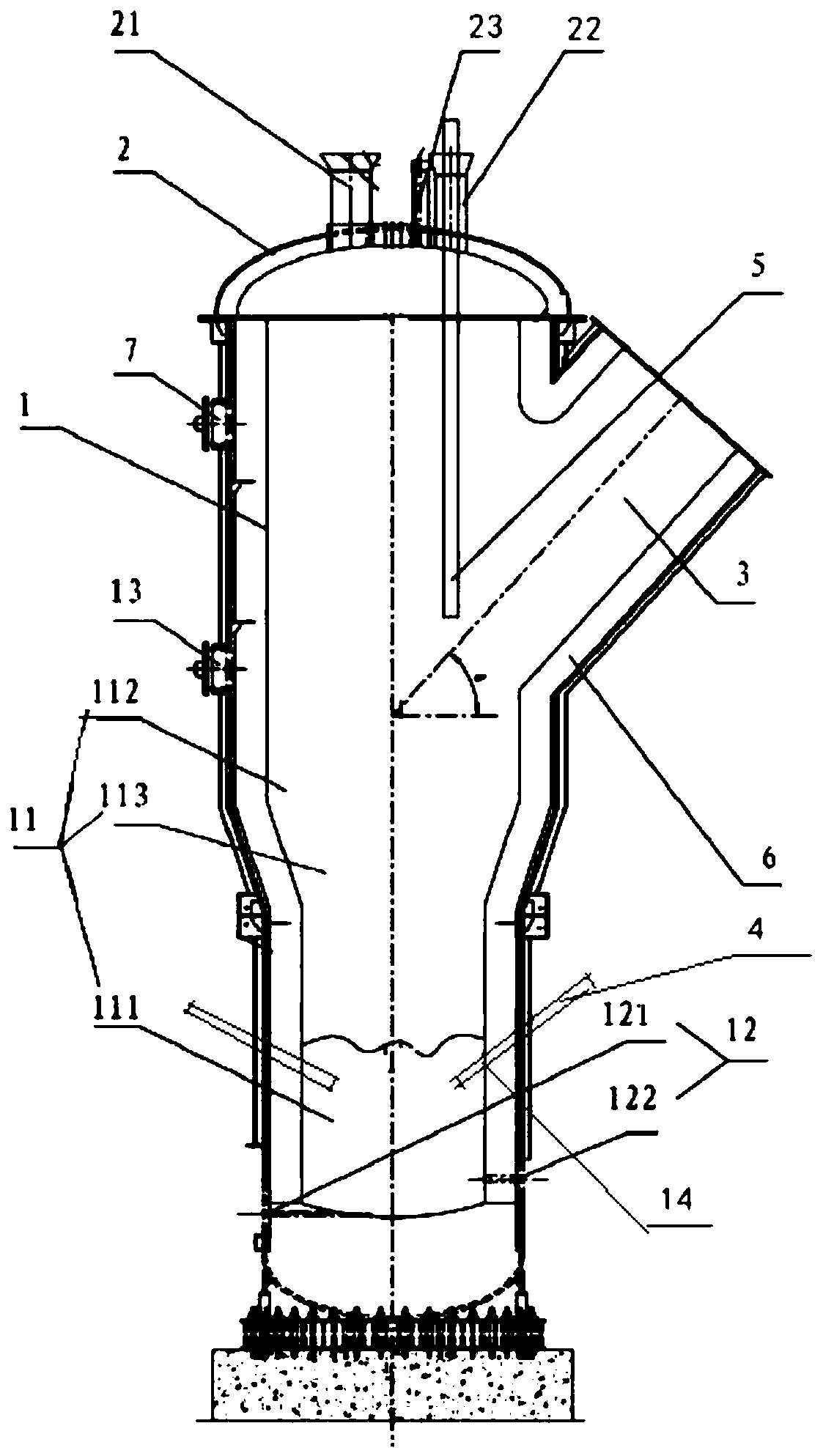 High-efficiency side-blowing smelting furnace