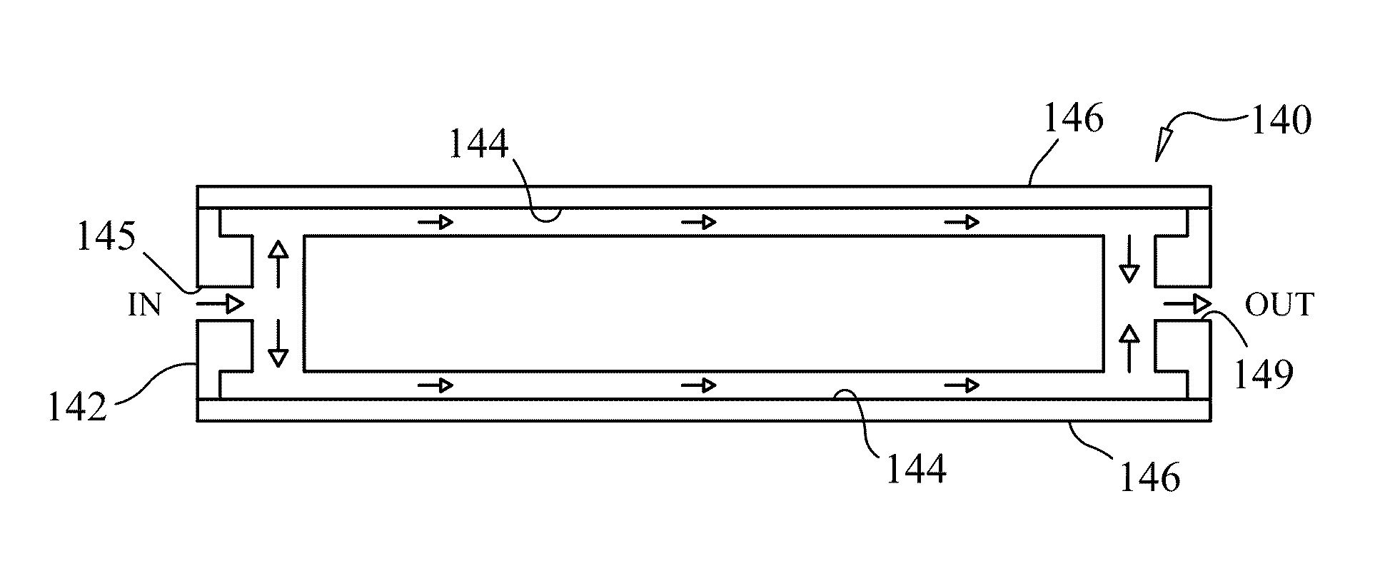 Water transport method and assembly including a thin film membrane for the addition or removal of water from gases or liquids