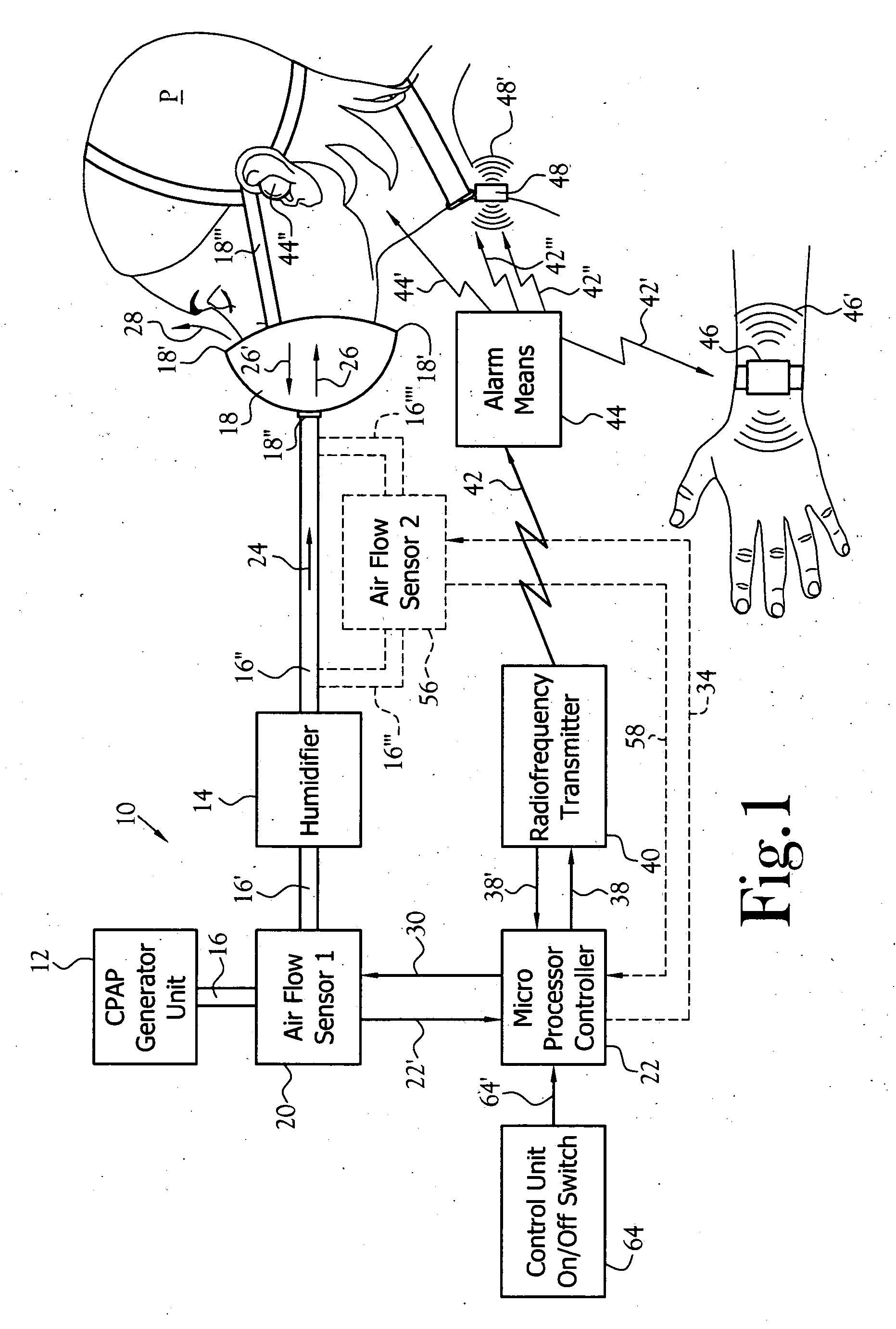 Positive airway pressure notification system for treatment of breathing disorders during sleep