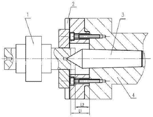 Built-in hydraulic clamping chuck for spline cold rolling machine tool and assembly method