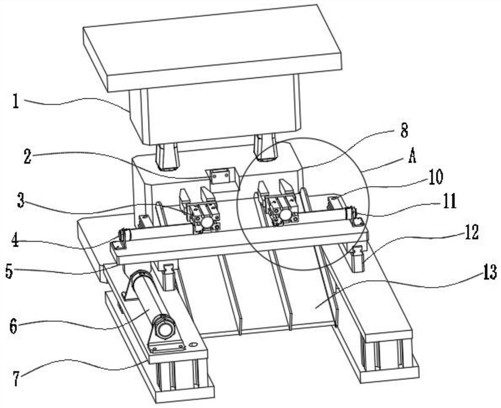 Pre-pressing die structure capable of automatically sorting die-casting parts