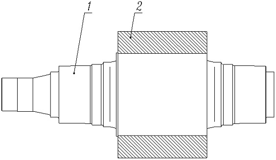 Roller press and high pressure roller mill combination set roller shaft