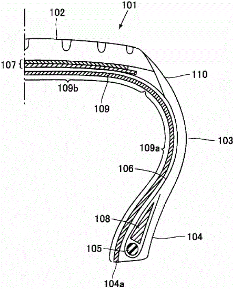 Pneumatic tire and process for production thereof, and tire curing bladder