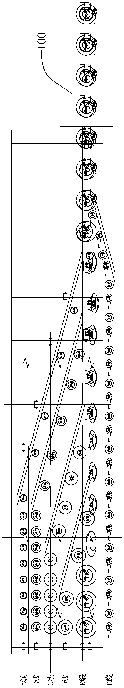 A fully automatic vertical dish bowl cup confluence conveying equipment and its application method