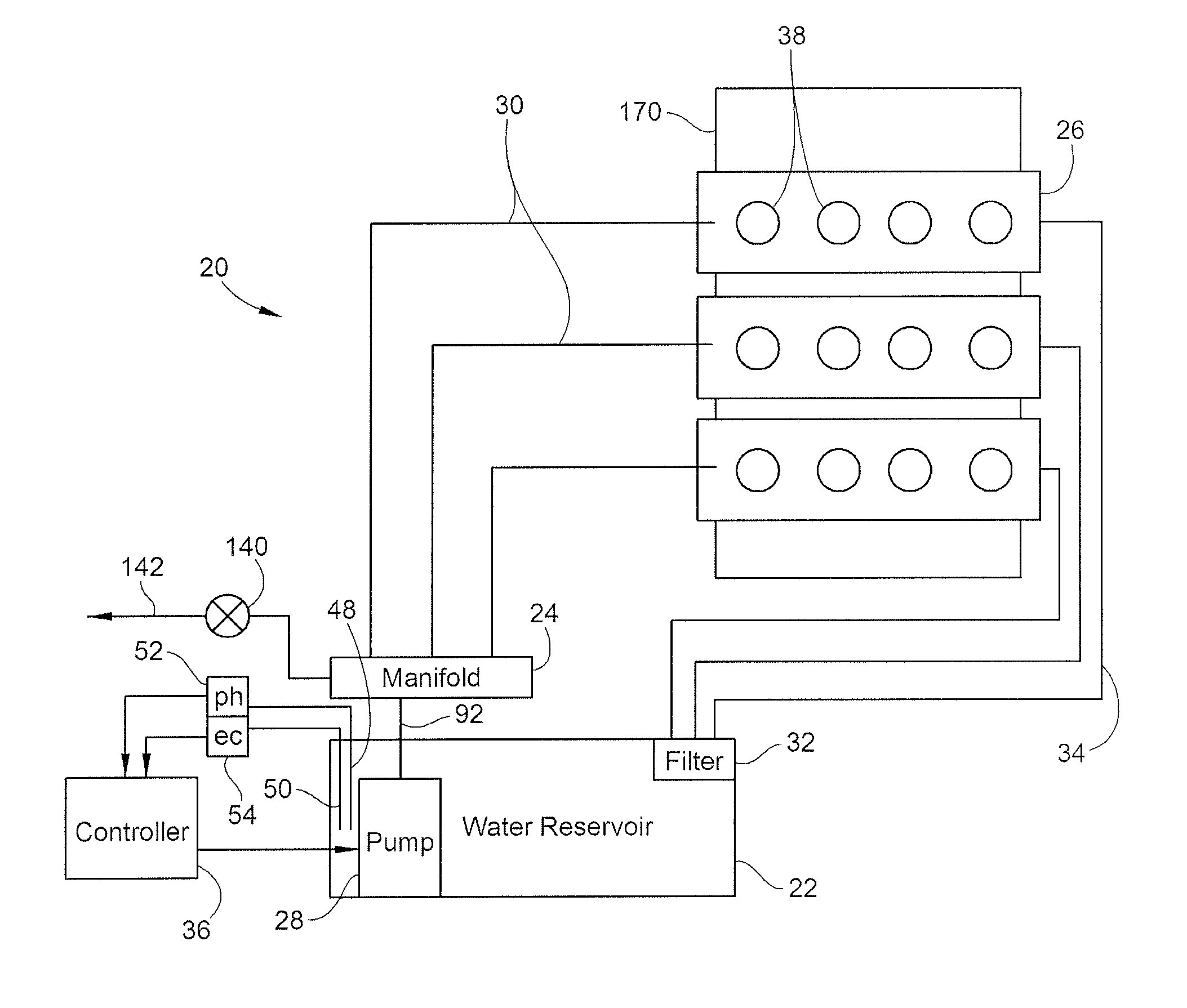 Aeroponic plant growing system