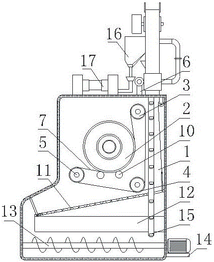 Track shot blasting device