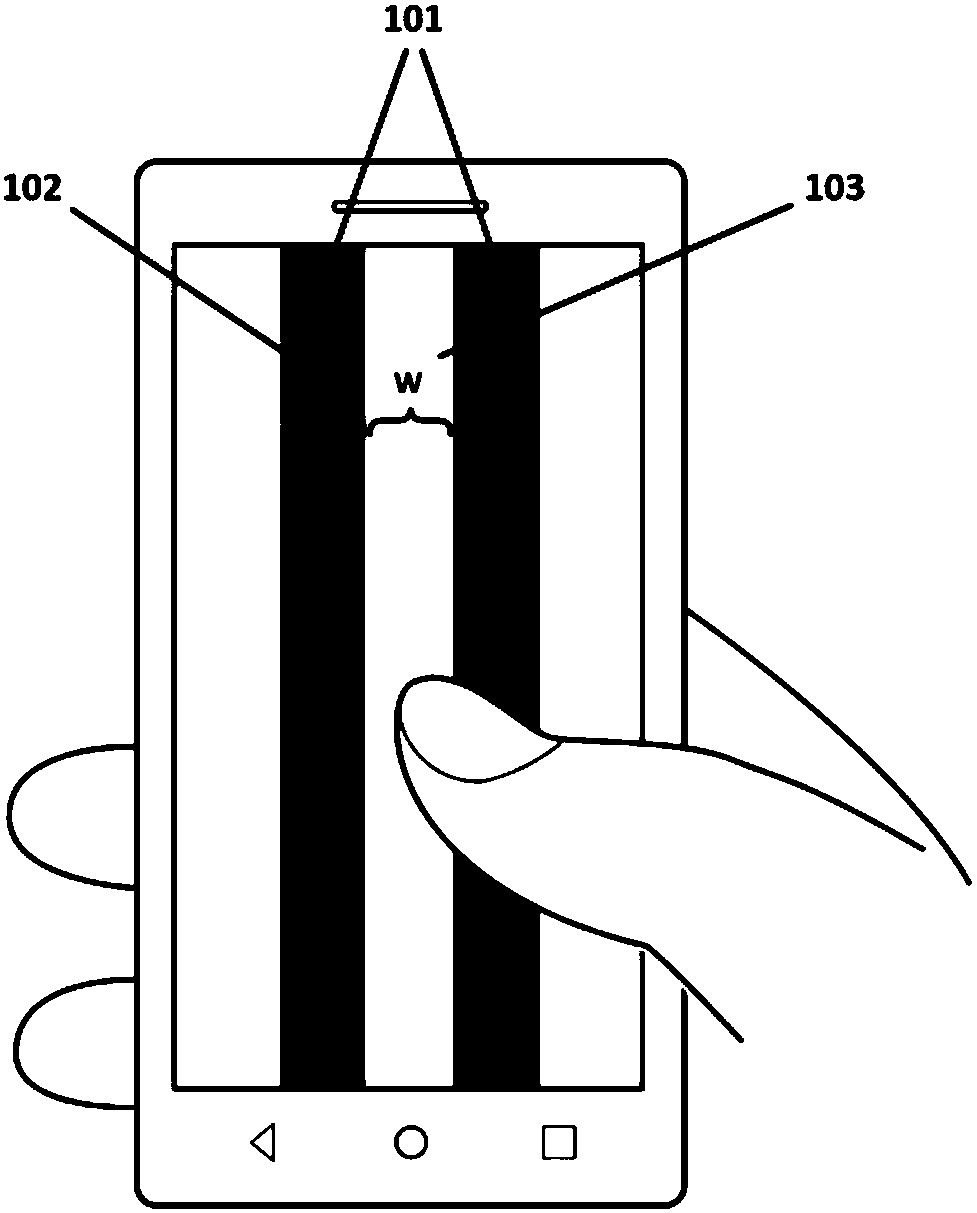 Unidirectional sliding gesture touch-based Braille touch reading system and method