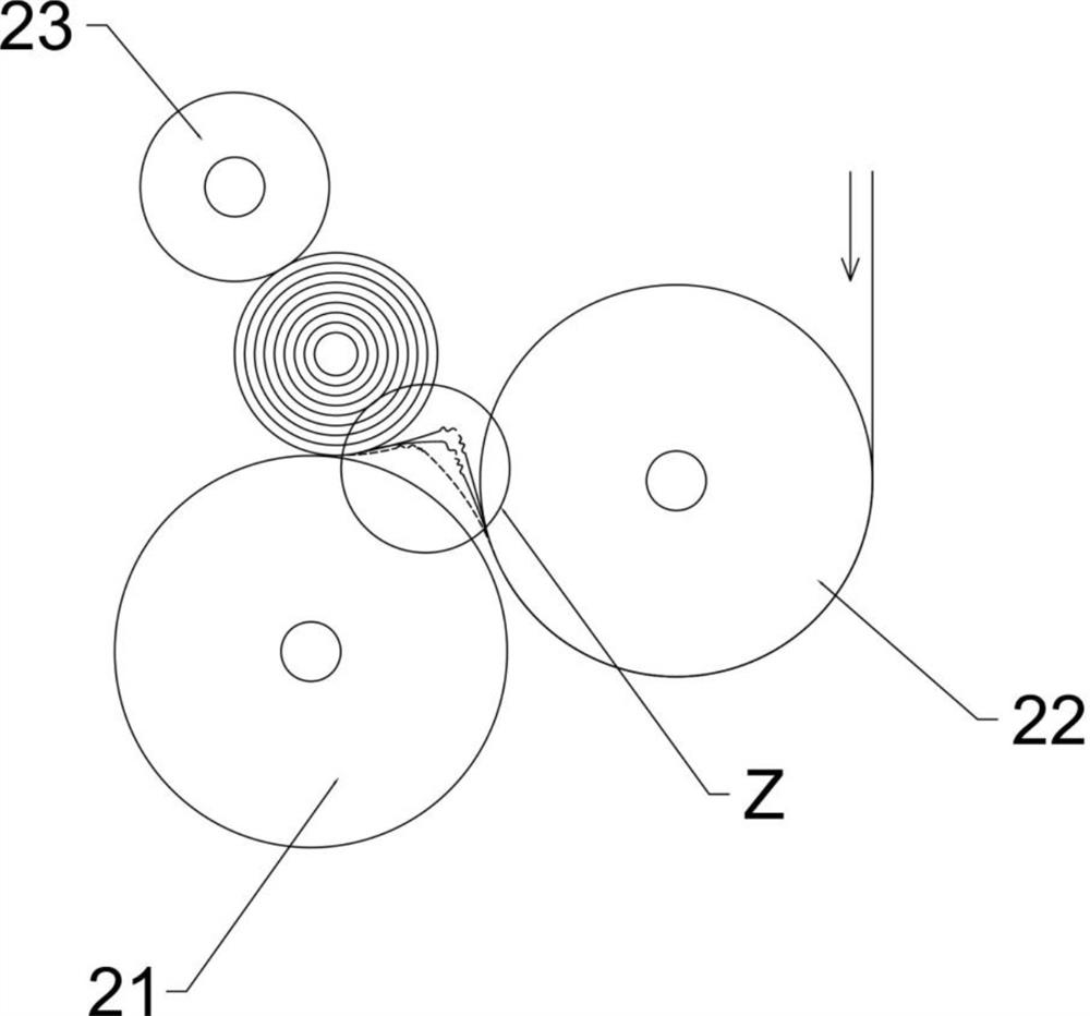 Self-adaptive dynamic adjustment paper embossing and winding mechanism