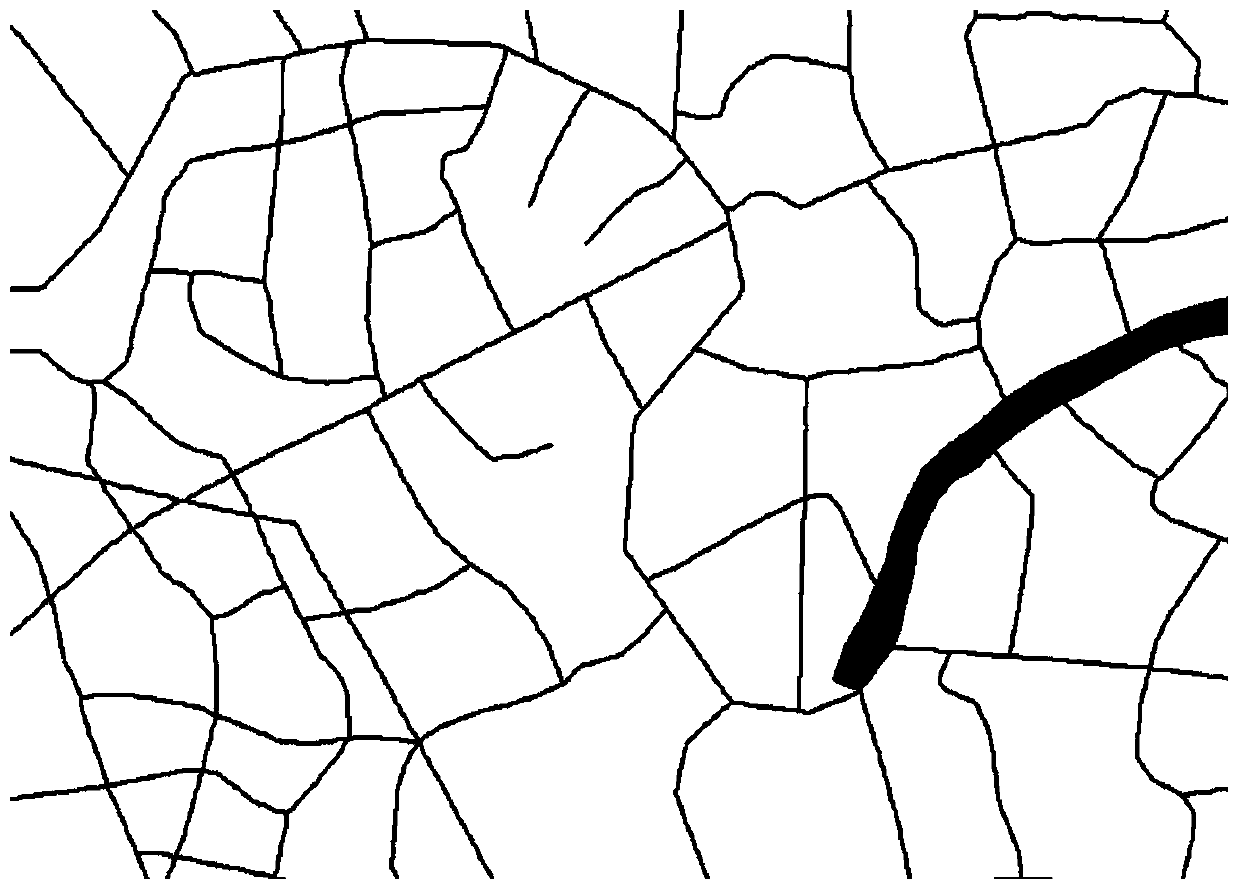 Cross-measuring-scale vector map water network same name target matching method