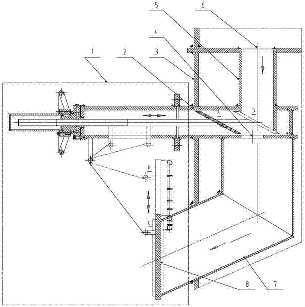 An interlocking device applied to raw coal slag discharge of coal mill