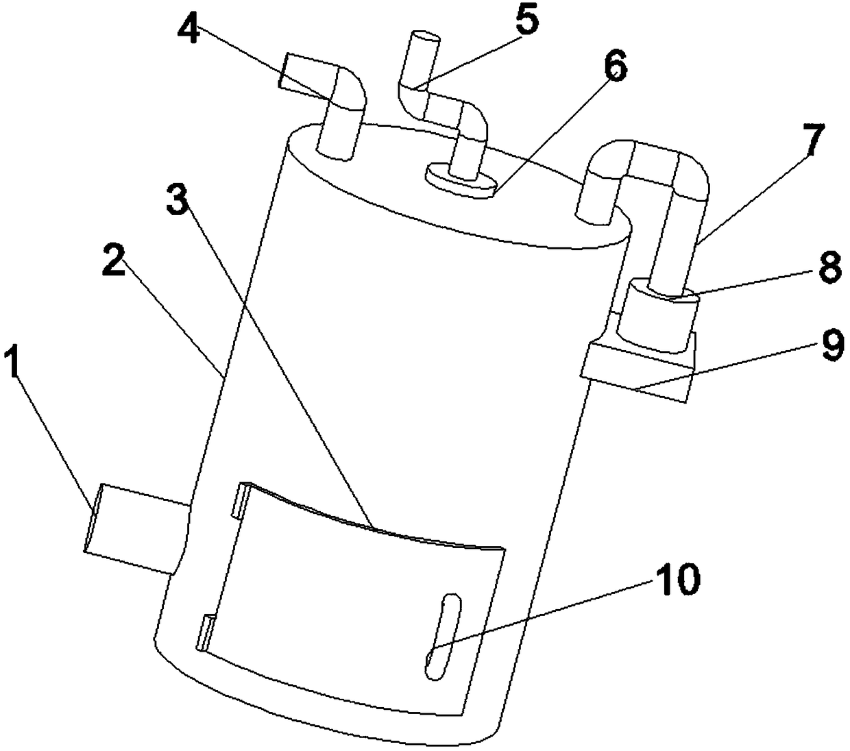 Dust removal device for industrial waste gas