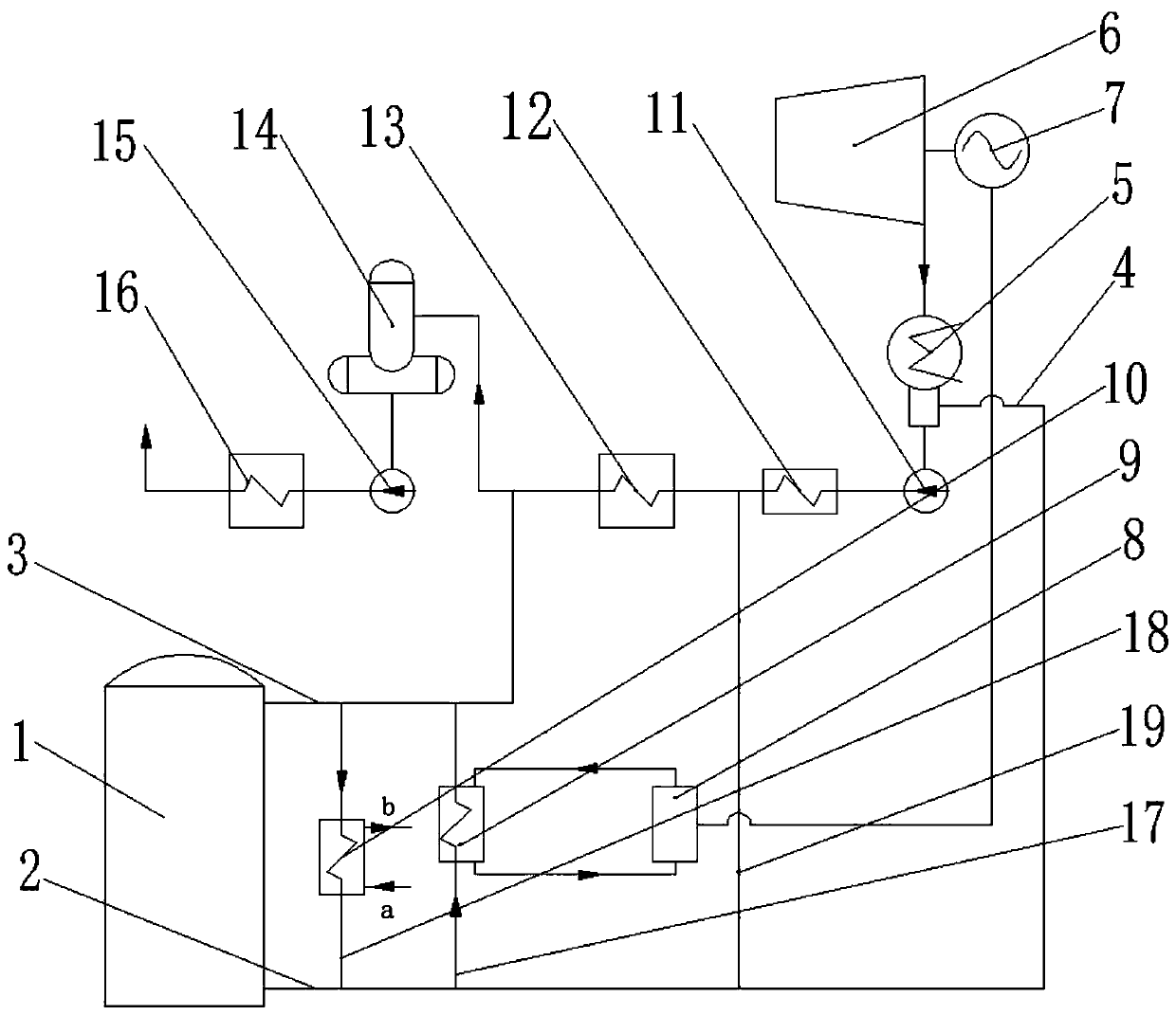 Comprehensive frequency modulation and peak regulation system of coal-fired power plant